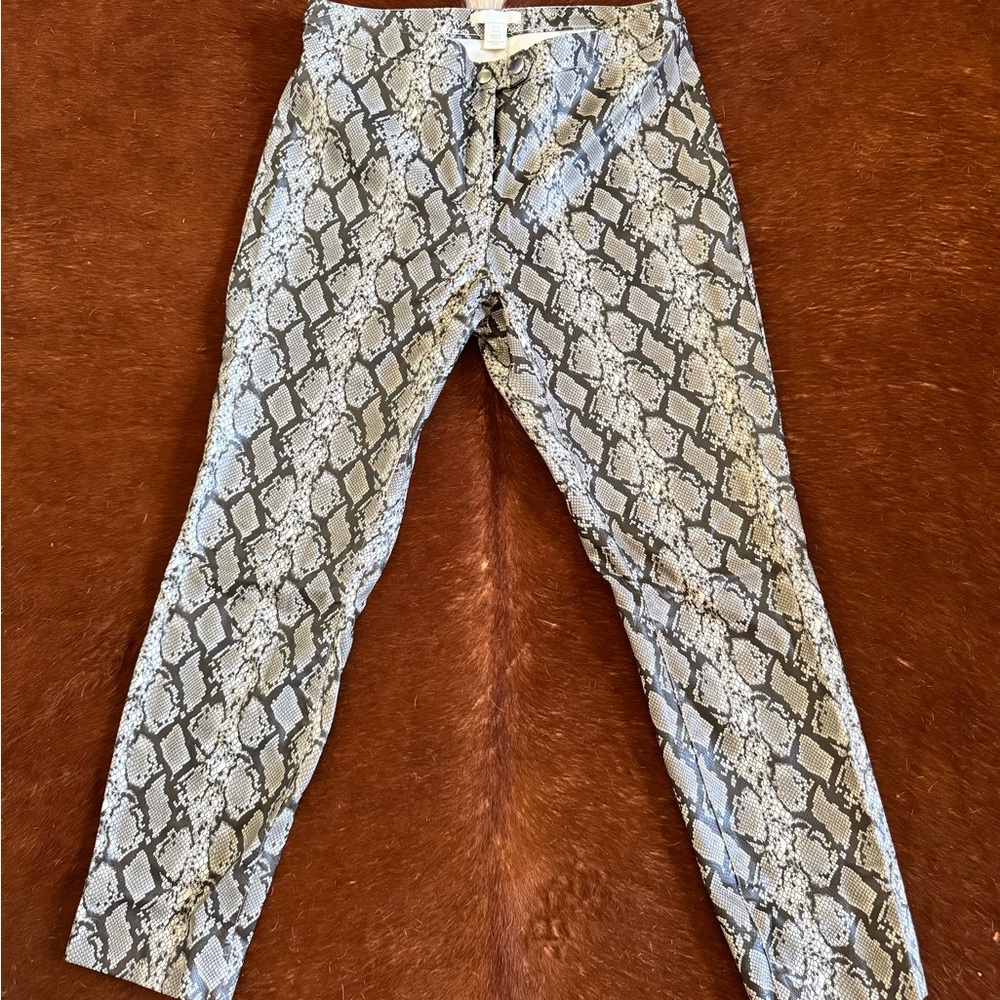 H&M |  Snake Print Faux Leather Pants